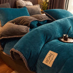 Luxurious Velvet Fleece Duvet Cover Set – Cozy Bedroom, Home Decor
