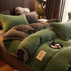 Luxurious Velvet Fleece Duvet Cover Set – Cozy Bedroom, Home Decor