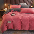 Luxurious Velvet Fleece Duvet Cover Set – Cozy Bedroom, Home Decor