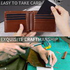 RFID-Blocking Leather Bifold Wallet for Men – Travel, Everyday Use