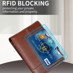 RFID-Blocking Leather Bifold Wallet for Men – Travel, Everyday Use