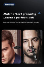 Painless Nose & Ear Hair Trimmer – Rechargeable, For Men & Women – Grooming, Travel