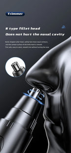 Painless Nose & Ear Hair Trimmer – Rechargeable, For Men & Women – Grooming, Travel