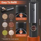 Rechargeable Electric Salt and Pepper Mill Set – Kitchen, Dining