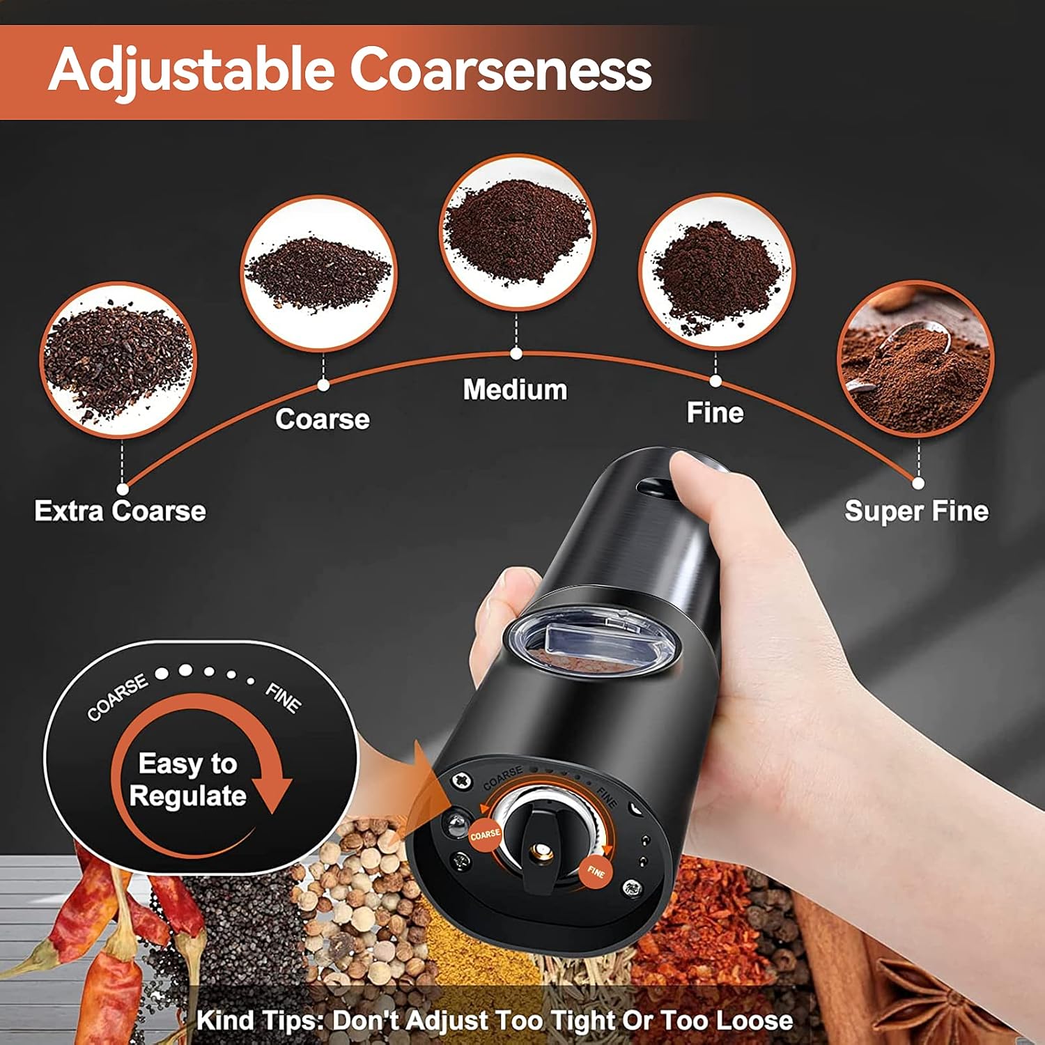 Rechargeable Electric Salt and Pepper Mill Set – Kitchen, Dining