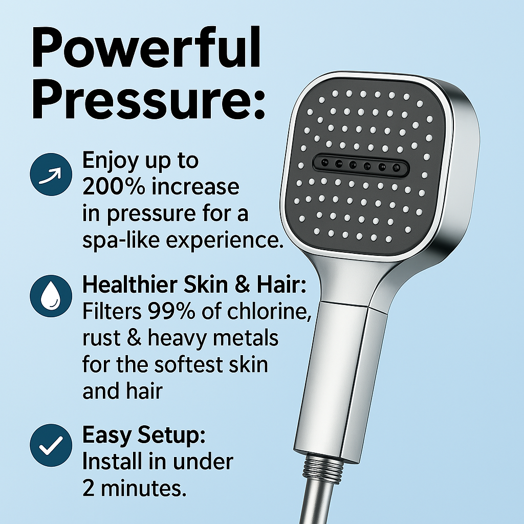 High Pressure Shower Head with Turbo Boost Technology – Home Spa, Daily Refresh