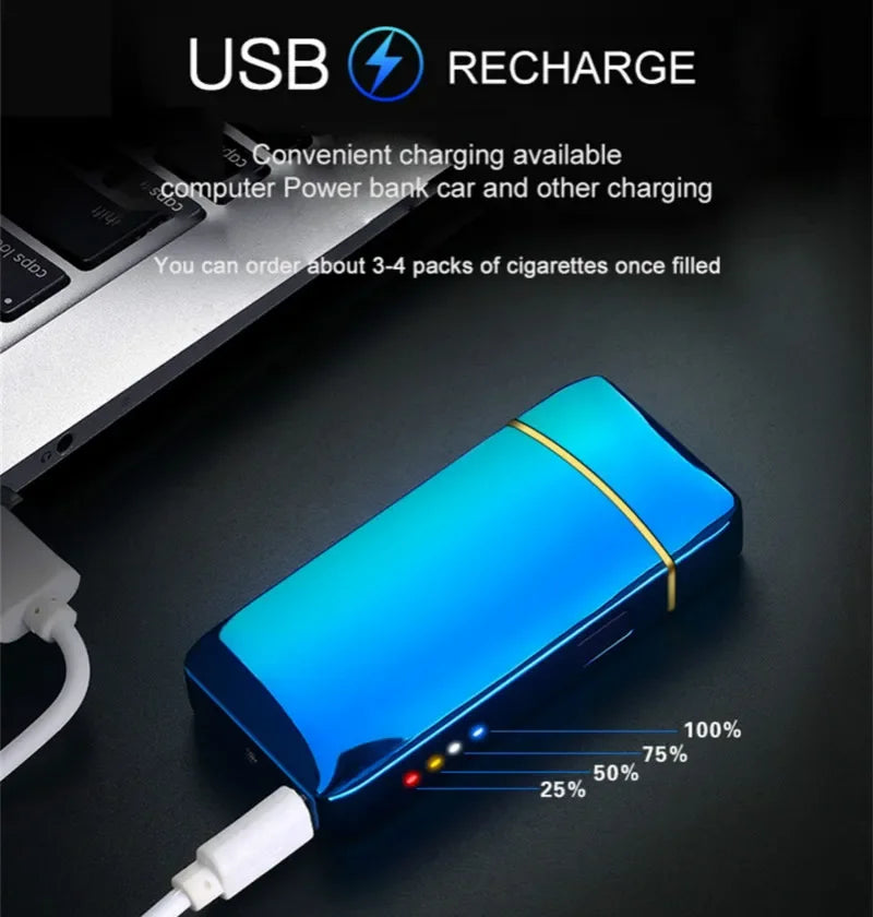 USB Rechargeable Plasma Lighters – Wind Resistant, Perfect for Camping, Travel