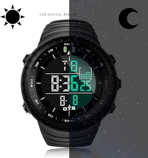 Waterproof Digital Sports Watch for Men – Fitness, Outdoor