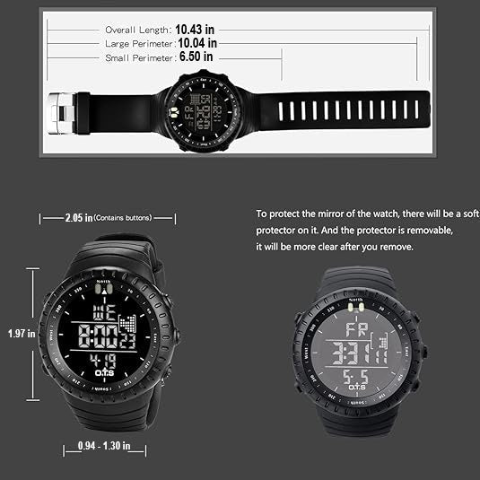 Waterproof Digital Sports Watch for Men – Fitness, Outdoor