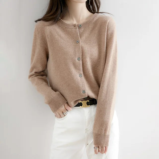 Women's Soft Button-Up Cardigan – Casual, Office